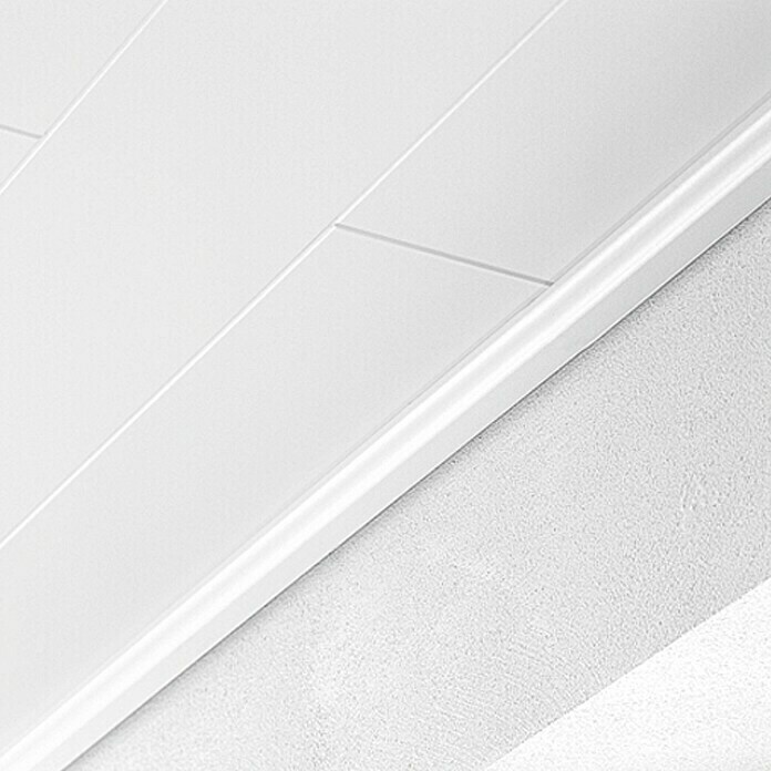 LOGOCLIC Deckenabschlussleiste Weiß Hochglanz (2,6 m x 36 mm x 16 mm)