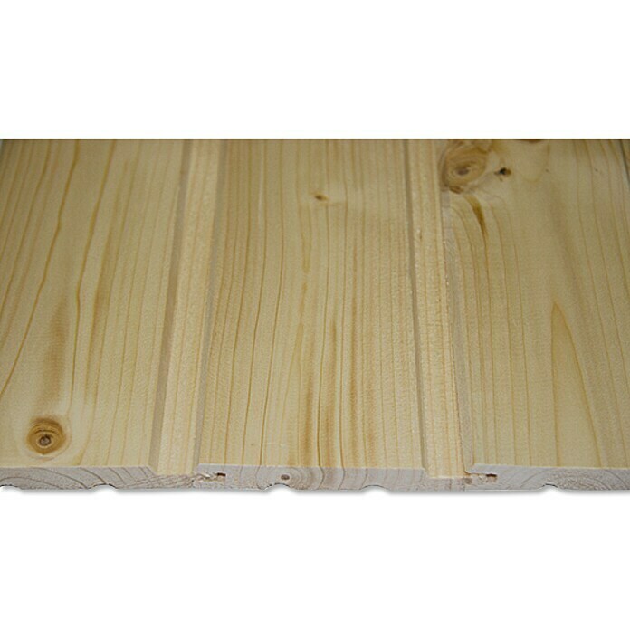 Profilholz (Fichte/Tanne, B-Sortierung, 240 x 9,6 x 1,25 cm)