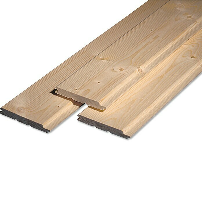 Profilholz I (Fichte/Tanne, B-Sortierung, 250 x 12,1 x 1,4 cm)
