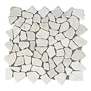 Baldosa de mosaico Mármol (30 x 30 cm, Blanco, Mate)