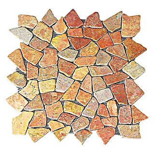 Baldosa de mosaico Mármol (30 x 30 cm, Rojo, Mate)