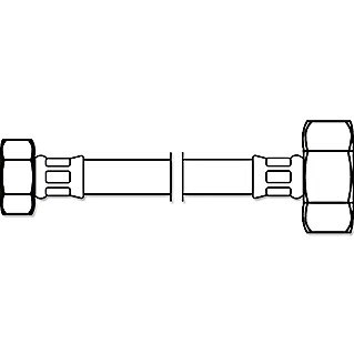 Flexo Anschlussschlauch (½″/¾″, Länge: 50 cm)