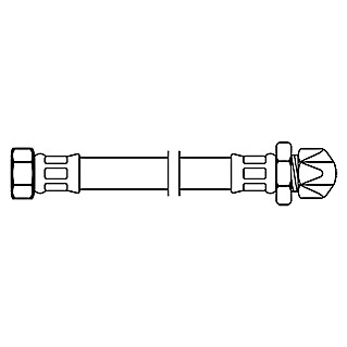 Flexo Verlängerungsschlauch (⅜″, Länge: 50 cm, Quetschverschraubung 10 mm)