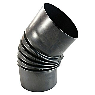Dimovodno koljeno za peć (Promjer: 120 mm, Kut luka: 45 °, Debljina stijenke: 0,6 mm, Crne boje)