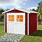 Weka Gartenhaus Colore 1 (Rot, Grundfläche: 4,91 m², Doppeltür)