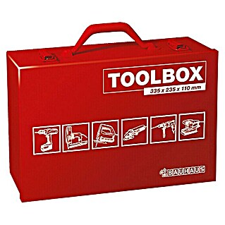 BAUHAUS Caja metálica de herramientas (33,5 x 23,5 x 11 cm, Apto para: Herramientas eléctricas universales, Acero)