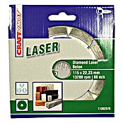Craftomat Diamantdoorslijpschijf Laser (Beton, Schijfdiameter: 115 mm)