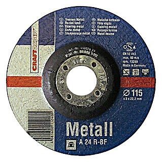 Craftomat Trennscheibe A 24R-BF (Metall, Durchmesser Scheibe: 115 mm, Stärke Scheibe: 3 mm, 1)