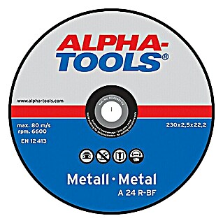 Alpha Tools Doorslijpschijf A 24R-BF (Geschikt voor: Metaal, Schijfdiameter: 230 mm, Dikte plaat: 2,5 mm, 5 st.)
