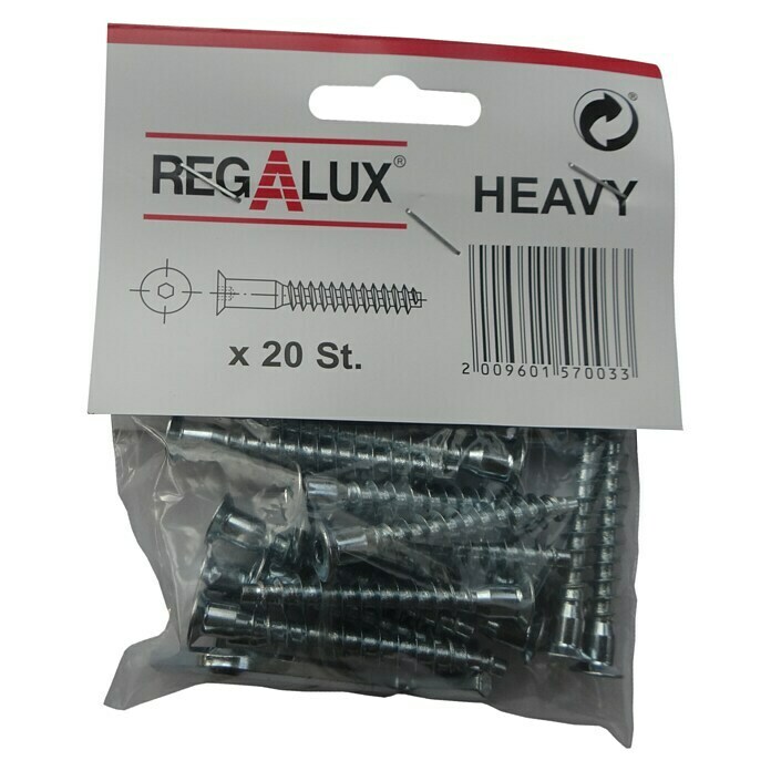 Regalux Regalsystem Heavy Perno de montaje (Hexagonal interior, 20 uds.)