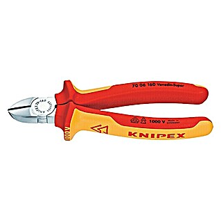Knipex Alicate de corte diagonal (Largo: 160 mm, Modelo cabezal: Cromado, VDE-GS)