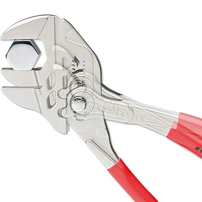 Knipex Alicates llave (Capacidad de agarre tuercas: 35 mm, Niquelado, Recubierto de plástico)