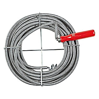 Alpha Tools Espiral para limpiar tubos (10 m, Diámetro: 9 mm)