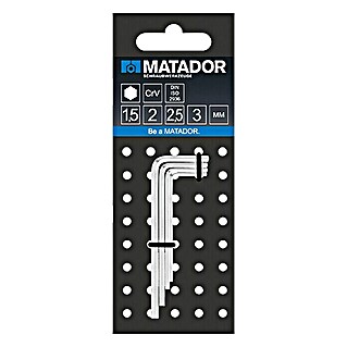 Matador Stiftschlüsselsatz (4 -tlg., 1,5/2/2,5/3 mm, Innensechskant)