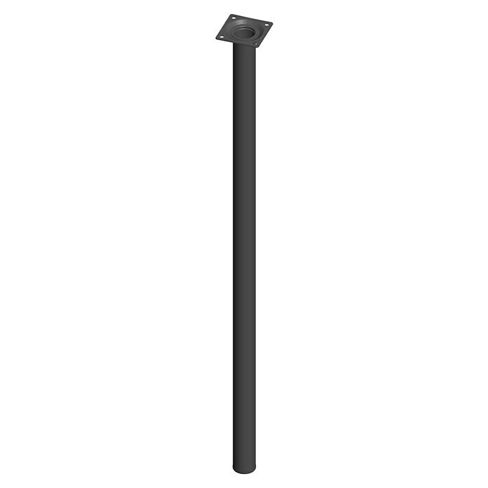 Element System Pata para muebles (Ø x L: 30 x 700 mm, Capacidad de carga: 50 kg, Negro)