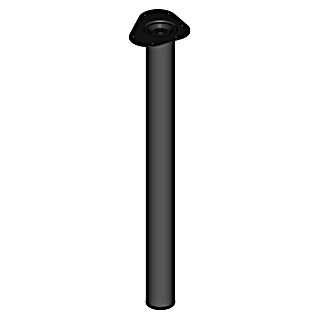 Element System Pata para muebles (Ø x L: 60 x 1.100 mm, Capacidad de carga: 75 kg, Color: Negro)