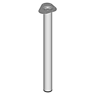 Element System Postolje za namještaj (Ø x D: 60 x 1.100 mm, Nosivost: 75 kg, Boja: Bijelo-aluminij)