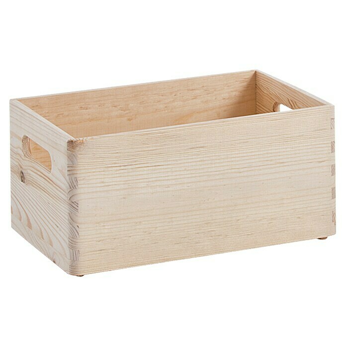 Stapelkisten Holz 3er Set Stapelbox Naturholz Lagerbox Holzbox Lagerkiste natur 