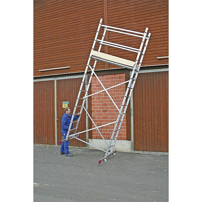 Krause Corda Montagegerüst (Arbeitshöhe: 5 m, Breite: 0,56 m, Belastbarkeit Bühne: 150 kg)