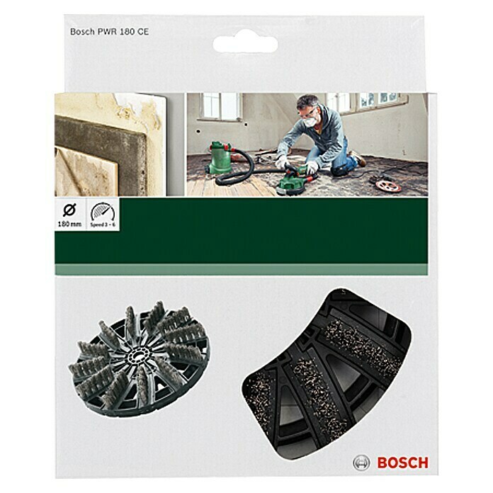 Bosch Cepillo de acero (Específico para: Bosch PWR 180 CE, Diámetro: 180 mm)