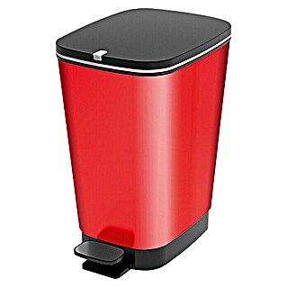 KIS Kanta za otpad s nožnim mehanizmom (25 l, Crvene boje, Kutno, Plastika)