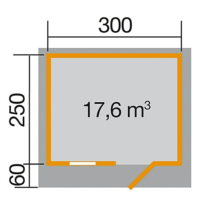Weka Blockbohlenhaus Napoli (45 mm, 7,5 m², Satteldach)