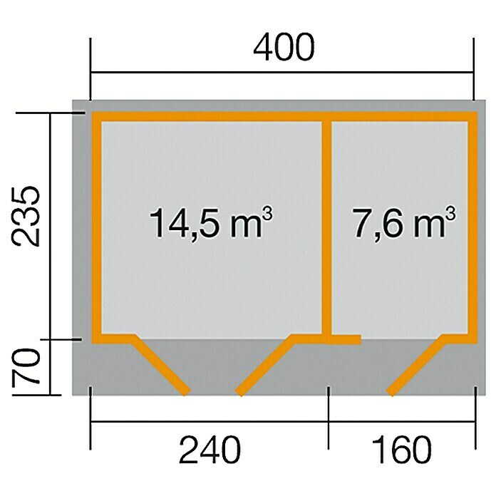 Weka Drvena kućica (28 mm, 9,4 m², Nusprostorija)