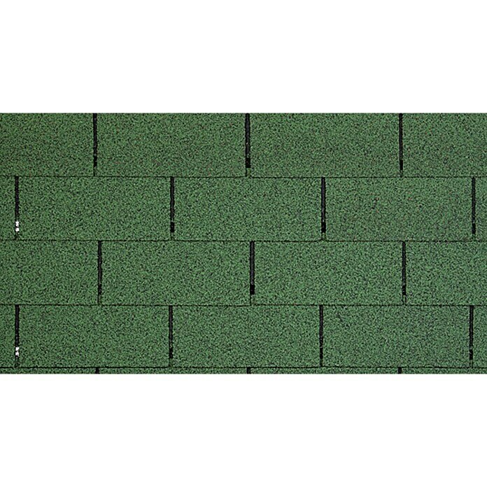 Bitumen Dachschindeln rechteckig grün 2 m² 