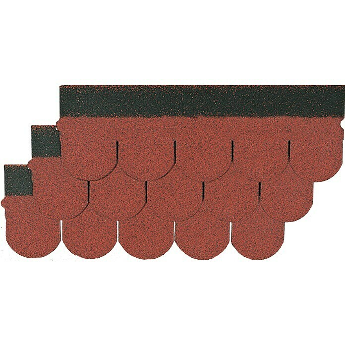 Biberschindel (Rot, 2 m², Bitumen)