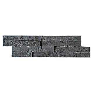 Pločice od ukrasnog kamena Nero Slim (10 x 40 cm, Crne boje, Izgled kamena)