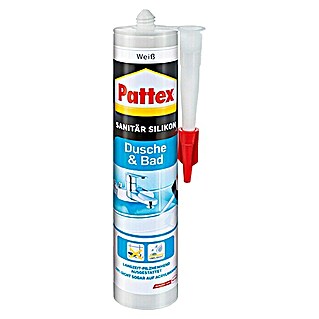 Pattex Sanitär-Silikon Dusche&Bad (Weiß, 300 ml, Gebrauchsfertig)