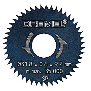 Dremel Disco de sierra Mod. 546 (Diámetro de trabajo: 31,8 mm, Específico para: Adaptador de sierra circular Dremel, 2 ud.)