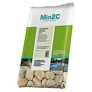 Min2C Ukrasni kamenčići (Žute boje, Granulacija: 40 mm - 60 mm, 25 kg)