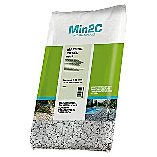 Min2C Bruchsteine (Weiß, Körnung: 7 mm - 15 mm, 25 kg)