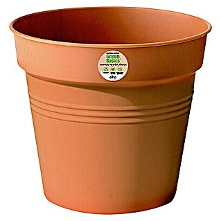 Elho Green Basics Maceta para planta (Diámetro exterior máx.: 21 cm, Plástico, Tono rojo)