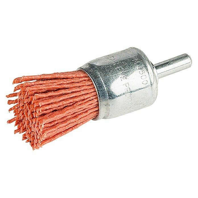 Craftomat Cepillo de pincel de alambre de nylon (Apto para: Portabrocas, Diámetro: 25 mm, Diámetro varilla: 6 mm)