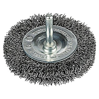 Craftomat Cepillo de disco de alambre (Específico para: Portabrocas, Diámetro: 75 mm, Ancho: 20 mm)