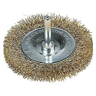 Craftomat Scheiben-Drahtbürste (Passend für: Bohrfutter, Durchmesser: 75 mm, Messing)