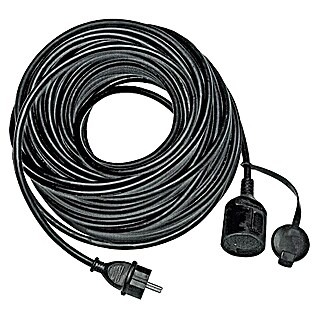 Gumeni produžni kabel (10 m, IP44, Crne boje, H05RR-F3G1,5)
