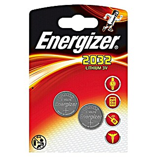 Energizer Plosnata baterija (CR2032, 3 V, 2 Kom.)