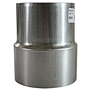 Ofenrohrreduzierung (Durchmesser: 130 mm - 120 mm, Feueraluminiert, Silbergrau)