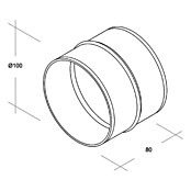 Air-Circle Schlauchverbinder (Durchmesser: 100 mm, Verzinkt)