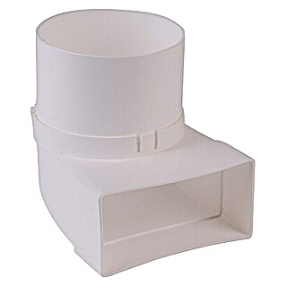 Air-Circle Okruglo-plosnato koljeno za ventilaciju (Dimenzije spojnog dijela: 111 x 54 mm, Promjer spojnog dijela: 100 mm)