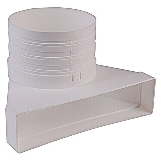 Air-Circle Koljeno za okruglu-plosnatu ventilacijsku cijev (Dimenzije spojnog dijela: 220 x 54 mm, Promjer spojnog dijela: 125 mm)