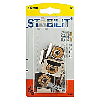 Stabilit Befestigungs-Set SB (Durchmesser Dübel: 6 mm, Länge Dübel: 40 mm, Geeignet für: Vollbaustoffe & Mauerwerk, 4 Stk.)