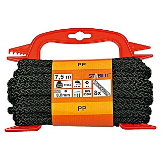 Stabilit PP-Seil (8 mm x 7,5 m, 8-fach geflochten, Belastbarkeit: 110 kg)