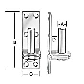 Stabilit Opschroefduim (Diameter doorn: 13 mm, Afstand doorn tot plaat: 13 mm (D I), 99 x 39 mm)