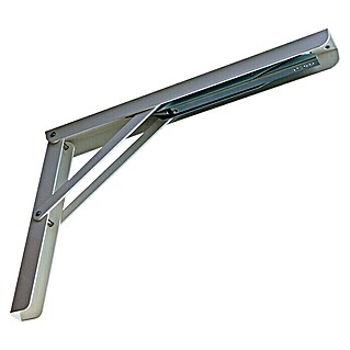 Stabilit Inklapbare plankdrager (300 x 200 x 30 mm, Belastbaarheid: 200 kg, Plaatstaal, Wit)