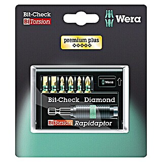 Wera Premium Plus Bitset BiTorsion 8700/6 BDC (7 -delig, Diamant gecoat)