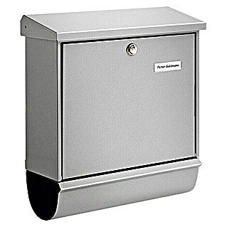 Burg-Wächter Briefkasten-Set Comfort 91300 (Stahl, 380 x 148 x 440 mm, Silber, Format Einwurf: DIN C4, 332 x 32 mm)